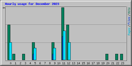 Hourly usage for December 2023