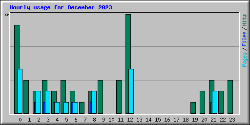 Hourly usage for December 2023