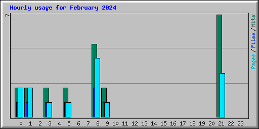 Hourly usage for February 2024