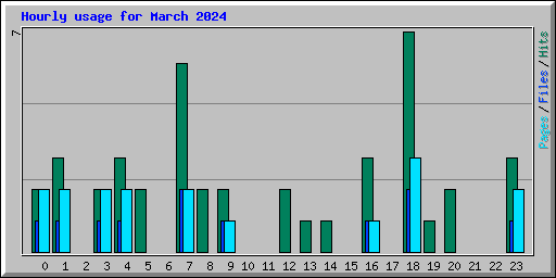 Hourly usage for March 2024