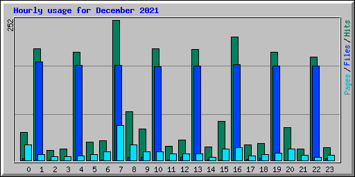 Hourly usage for December 2021