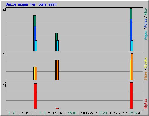 Daily usage for June 2024