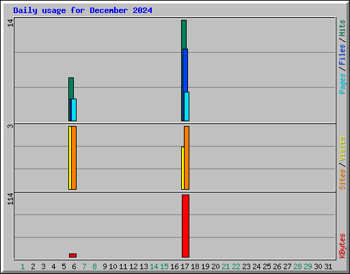 Daily usage for December 2024