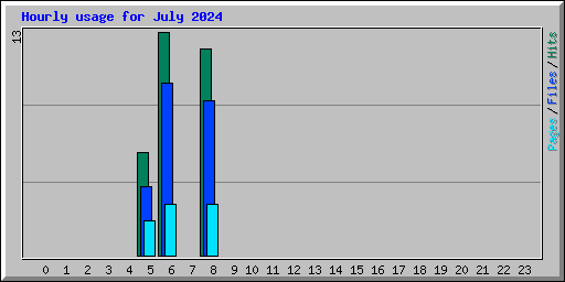 Hourly usage for July 2024