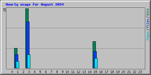 Hourly usage for August 2024