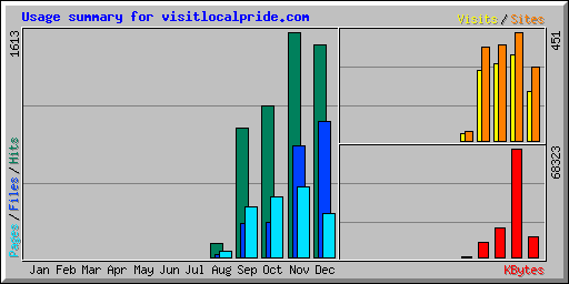 Usage summary for visitlocalpride.com