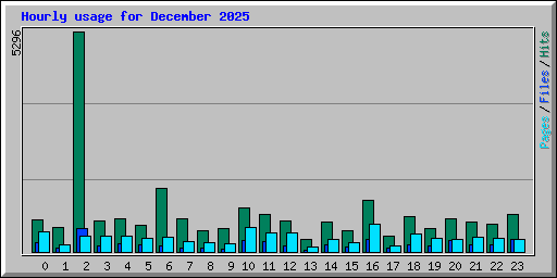 Hourly usage for December 2025