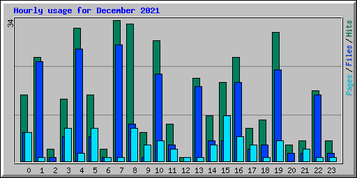 Hourly usage for December 2021