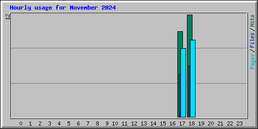 Hourly usage for November 2024