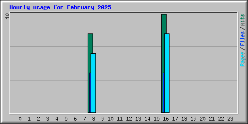 Hourly usage for February 2025