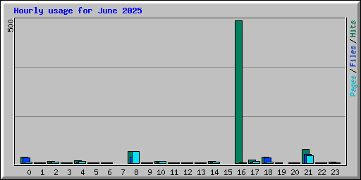 Hourly usage for June 2025