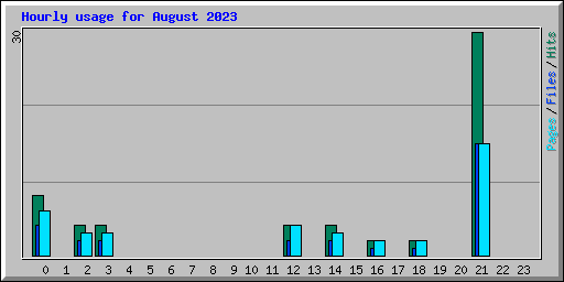 Hourly usage for August 2023