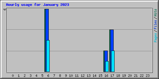 Hourly usage for January 2023