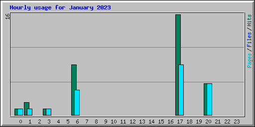 Hourly usage for January 2023