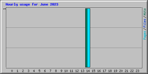 Hourly usage for June 2023