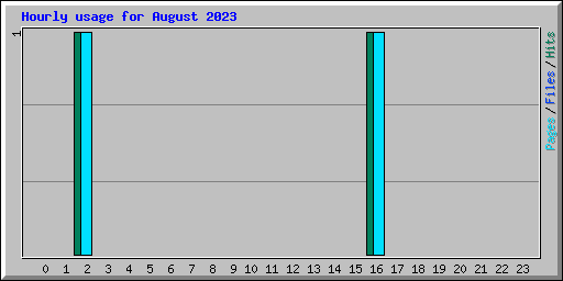 Hourly usage for August 2023