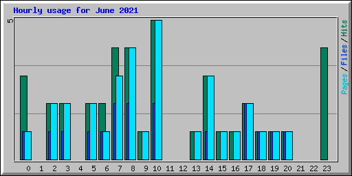 Hourly usage for June 2021