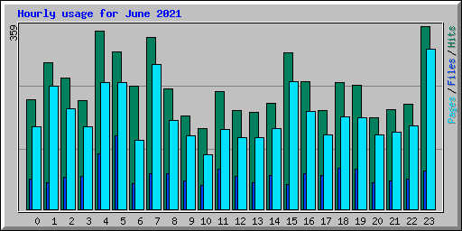 Hourly usage for June 2021