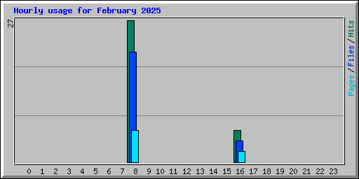 Hourly usage for February 2025
