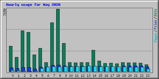 Hourly usage for May 2020