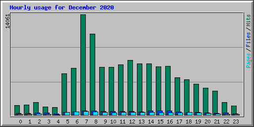 Hourly usage for December 2020