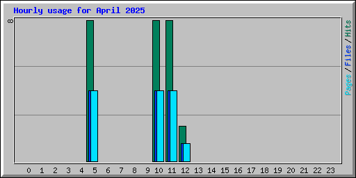 Hourly usage for April 2025