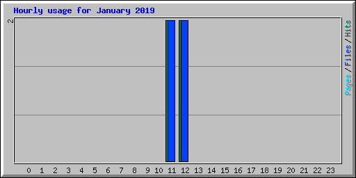 Hourly usage for January 2019