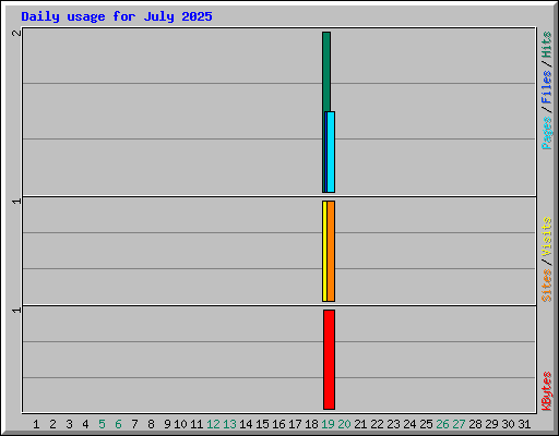 Daily usage for July 2025