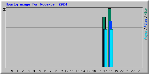 Hourly usage for November 2024