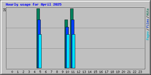 Hourly usage for April 2025