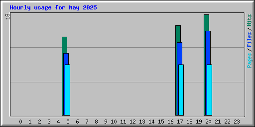 Hourly usage for May 2025