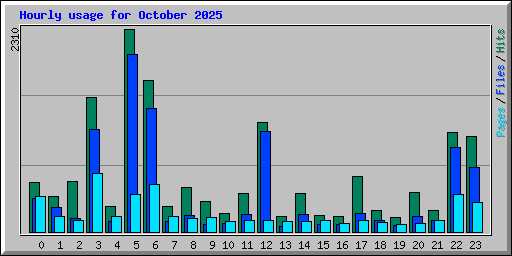 Hourly usage for October 2025