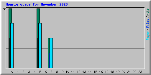 Hourly usage for November 2023