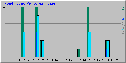 Hourly usage for January 2024