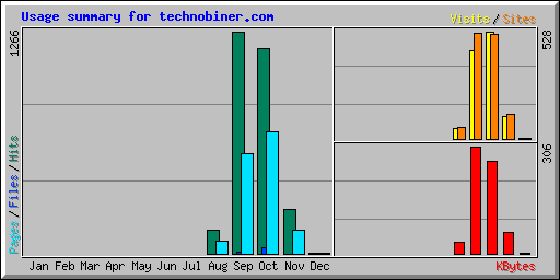 Usage summary for technobiner.com