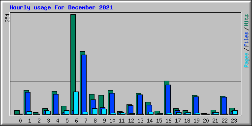 Hourly usage for December 2021