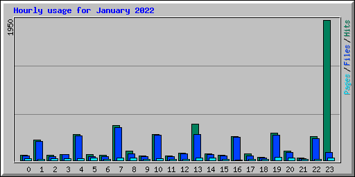 Hourly usage for January 2022