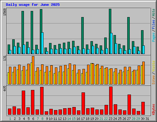 Daily usage for June 2025