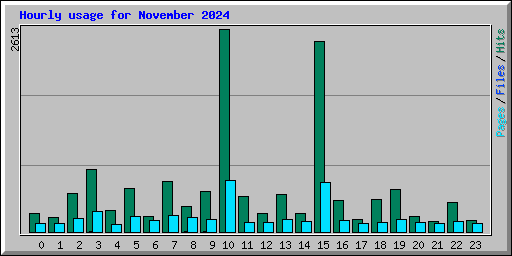 Hourly usage for November 2024